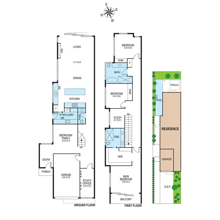 Floorplan of Homely townhouse listing, 84b Spring Road, Hampton East VIC 3188