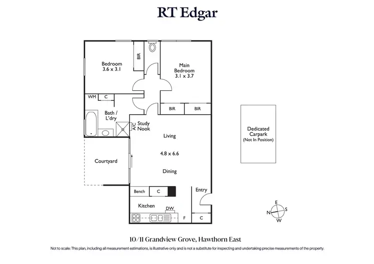 Floorplan of Homely apartment listing, 10/11 Grandview Grove, Hawthorn East VIC 3123