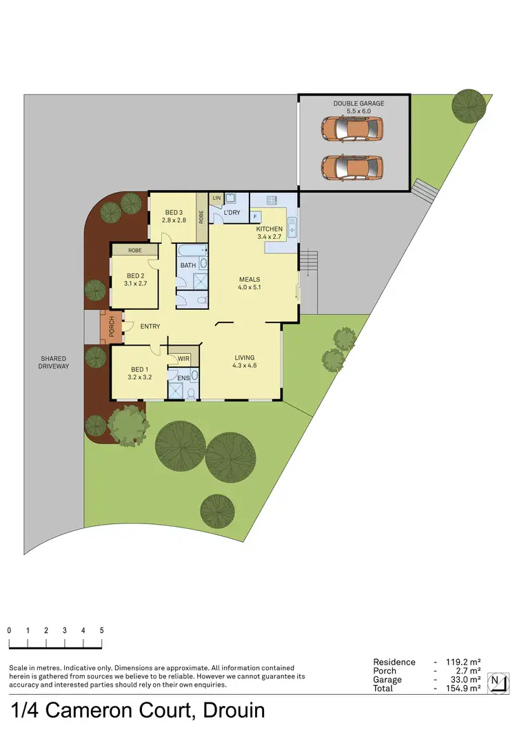 Floorplan of Homely unit listing, 1/4 Cameron Court, Drouin VIC 3818