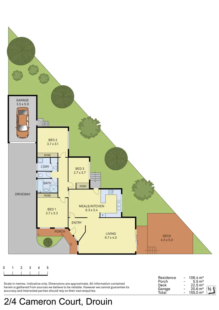 Floorplan of Homely unit listing, 2/4 Cameron Court, drouin VIC 3818
