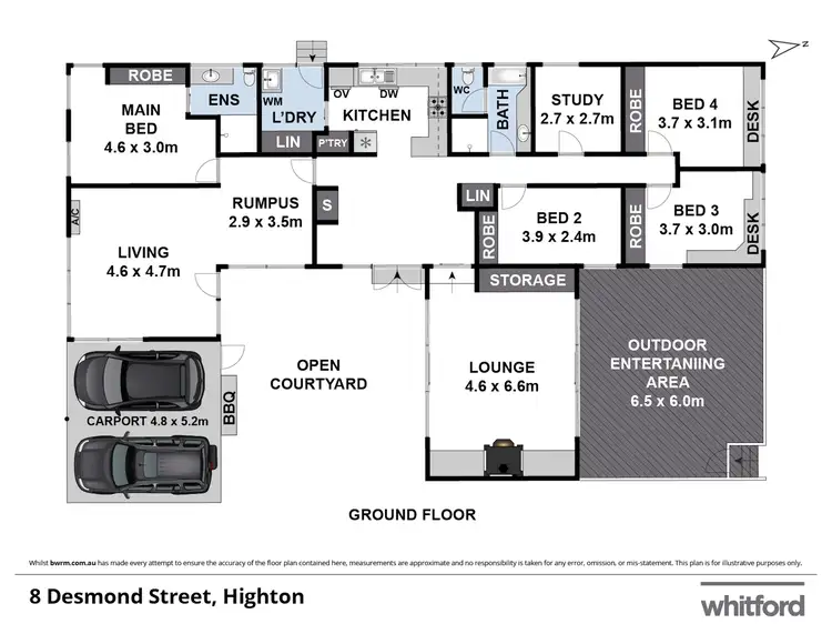 Floorplan of Homely house listing, 8 Desmond Street, Highton VIC 3216
