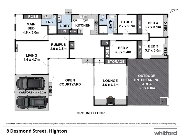 Floorplan of Homely house listing, 8 Desmond Street, Highton VIC 3216