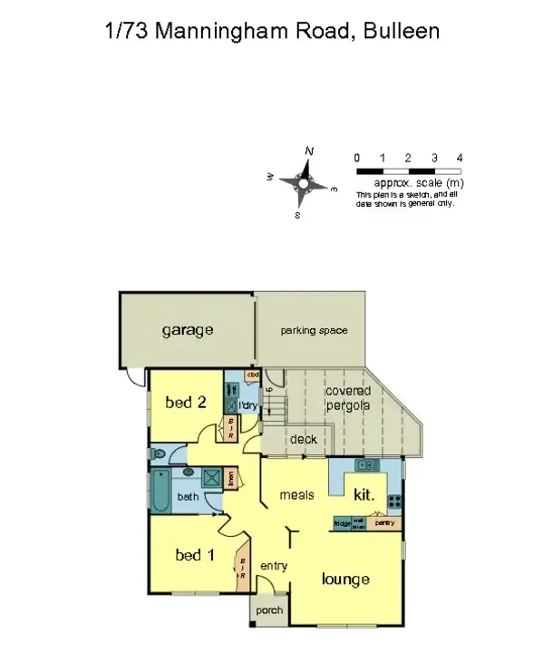 Floorplan of Homely unit listing, 1/73 Manningham Road, Bulleen VIC 3105