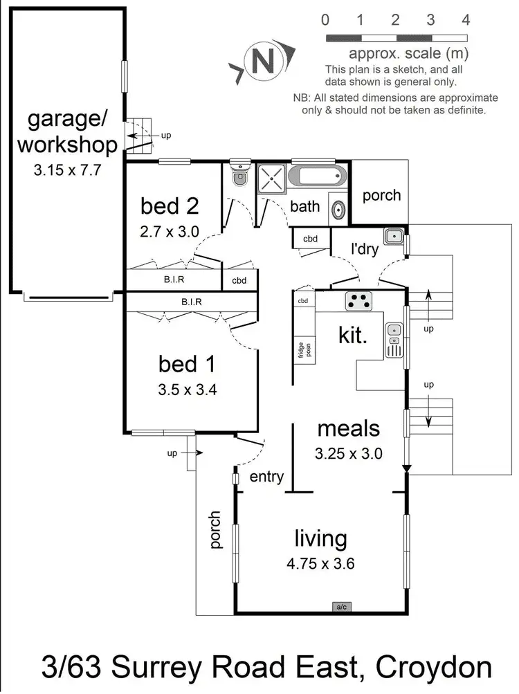 Floorplan of Homely unit listing, 3/63 Surrey Rd E, Croydon VIC 3136