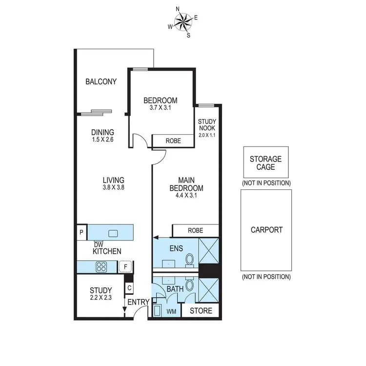 Floorplan of Homely apartment listing, 239/284-286 Highett Road, Highett VIC 3190