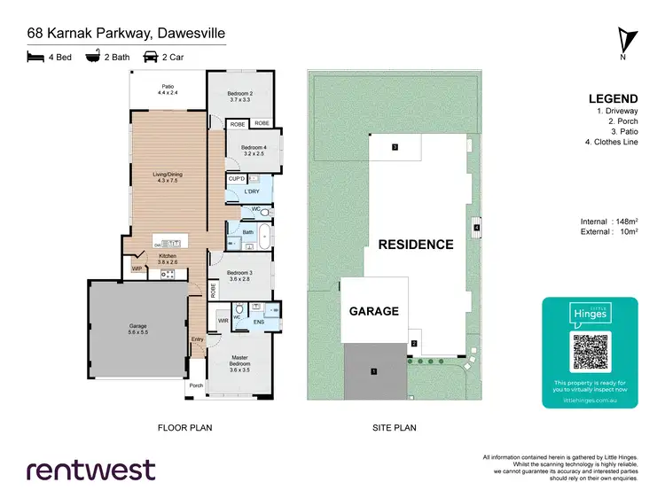 Floorplan of Homely house listing, 68 Karnak Pkwy, Dawesville WA 6211
