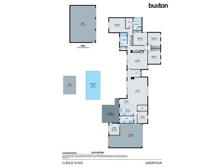 Floorplan of Homely house listing, 2 Leslie Place, Junortoun VIC 3551