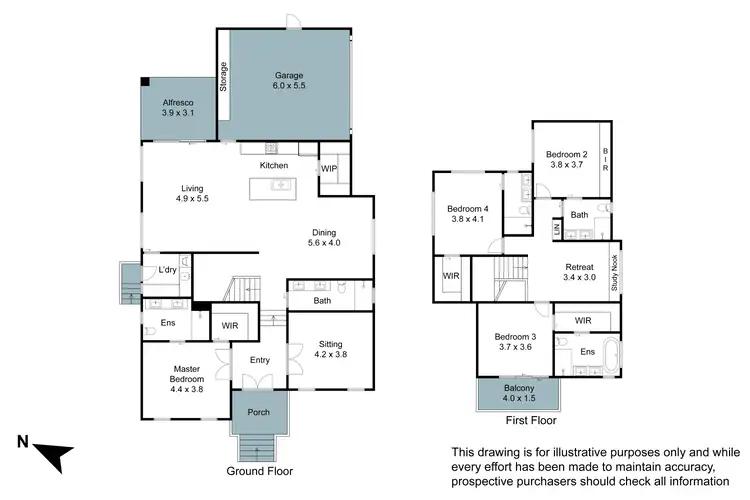Floorplan of Homely townhouse listing, 1/6 Lomond Terrace, Malvern East VIC 3145