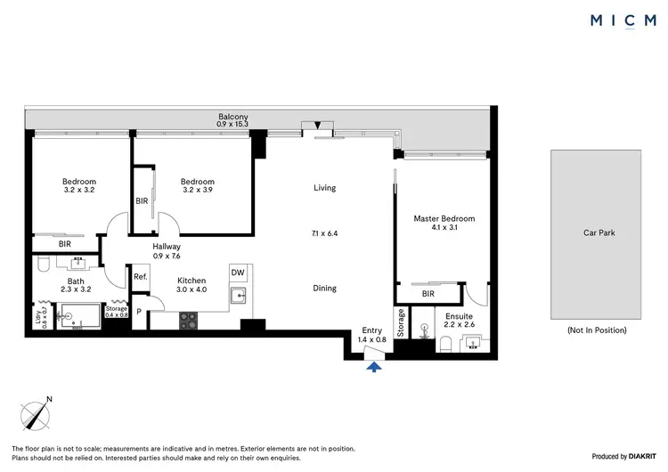 Floorplan of Homely apartment listing, 2708/63 Whiteman Street, Southbank VIC 3006