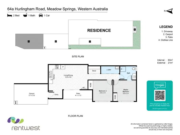 Floorplan of Homely house listing, 64A Hurlingham Loop, Meadow Springs WA 6210