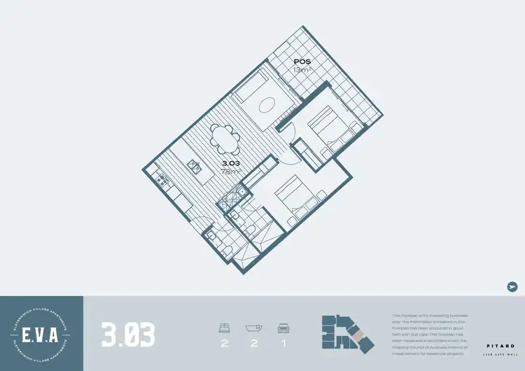 Floorplan of Homely apartment listing, 303/241 Glen Huntly Road, Elsternwick VIC 3185