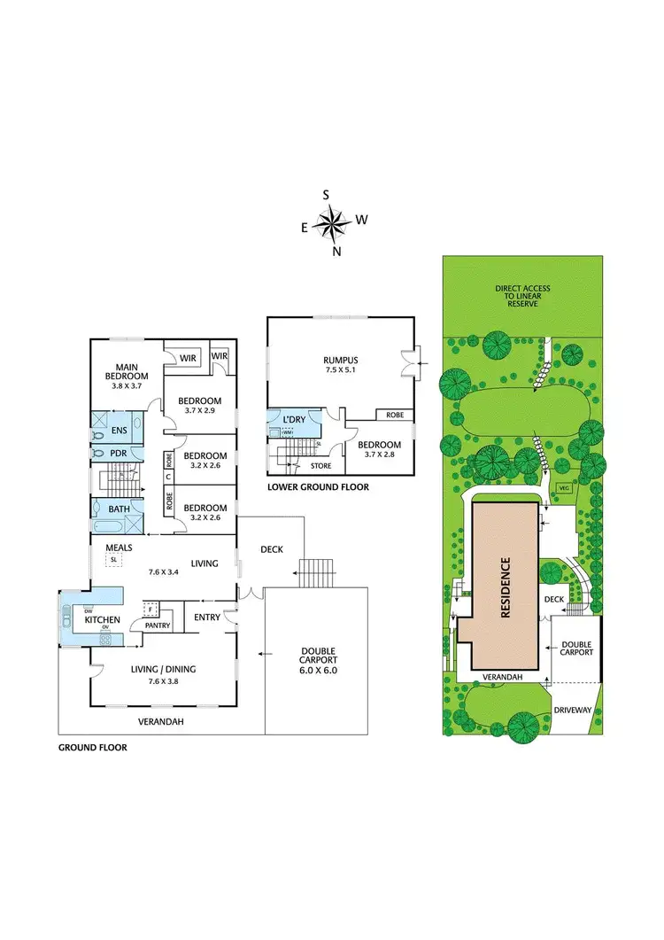 Floorplan of Homely house listing, 13 Peppermint Grove, Eltham VIC 3095