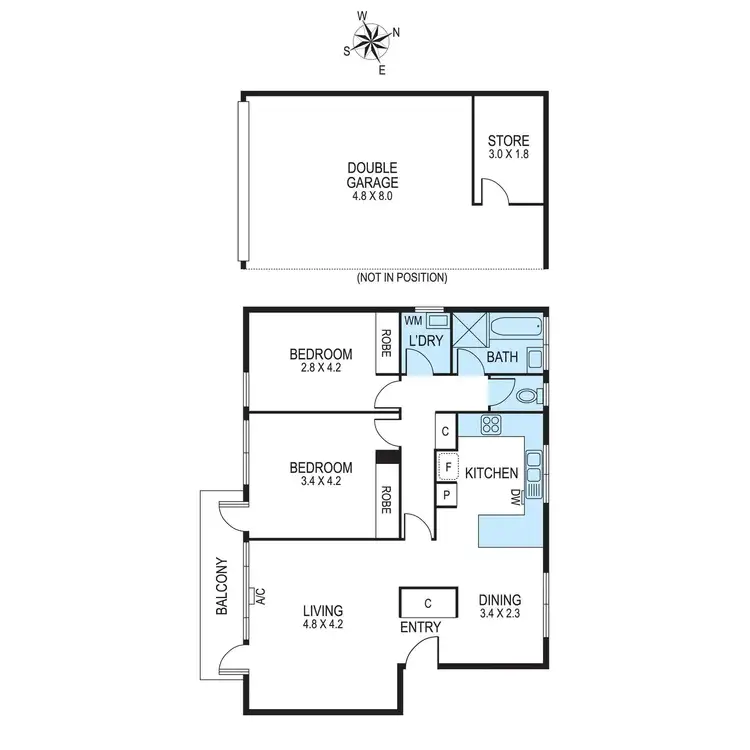 Floorplan of Homely apartment listing, 6/363 New Street, Brighton VIC 3186