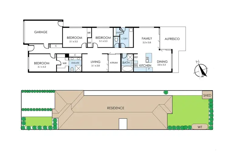 Floorplan of Homely townhouse listing, 18B Norland Street, Cheltenham VIC 3192