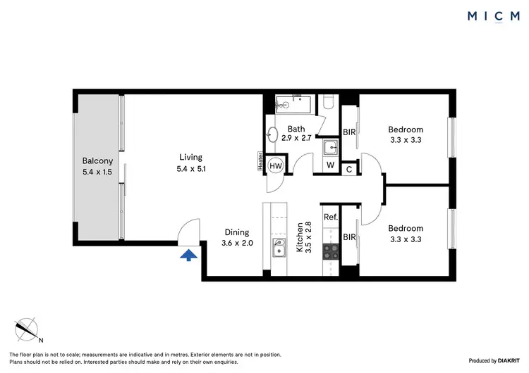 Floorplan of Homely apartment listing, 6/5 Bedford Street, North Melbourne VIC 3051