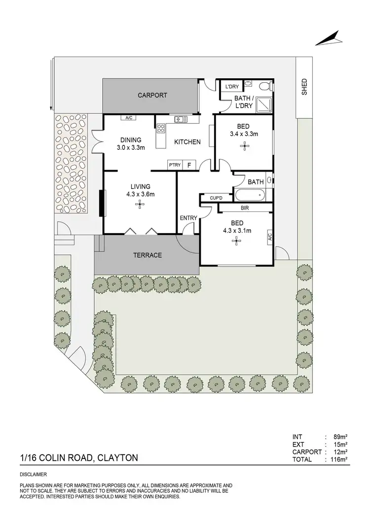 Floorplan of Homely house listing, 1/16 Colin Road, Clayton VIC 3168