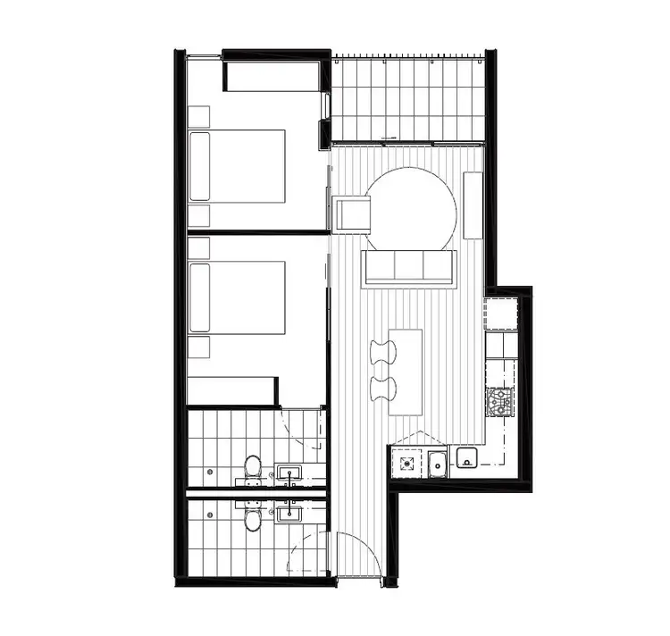 Floorplan of Homely unit listing, 107/11 Stawell Street, North Melbourne VIC 3051