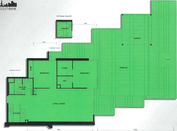 Floorplan of Homely apartment listing, 42/88 Kavanagh Street, Southbank VIC 3006