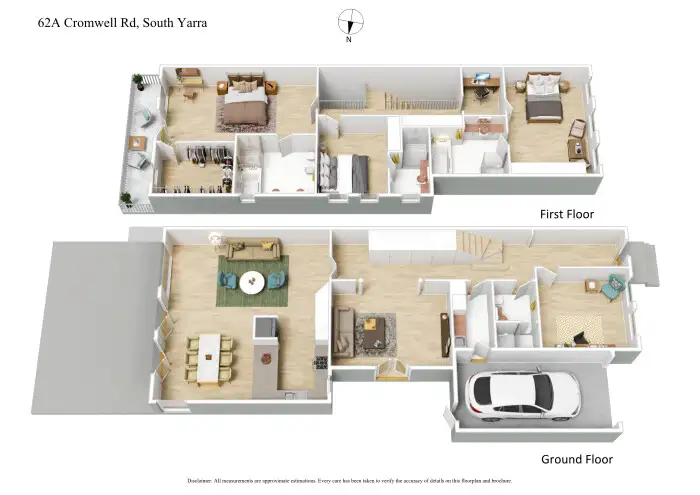 Floorplan of Homely townhouse listing, 62A Cromwell Road, South Yarra VIC 3141
