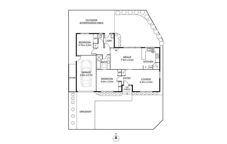 Floorplan of Homely unit listing, 1/93 Ford Street, Ivanhoe VIC 3079