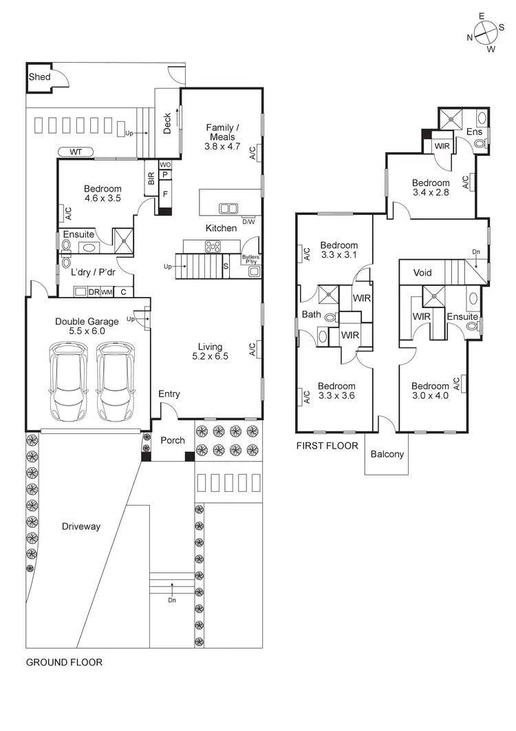 Floorplan of Homely townhouse listing, 1/42 Roslyn Street, Burwood VIC 3125