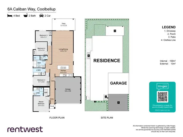 Floorplan of Homely house listing, 6A Caliban Way, Coolbellup WA 6163