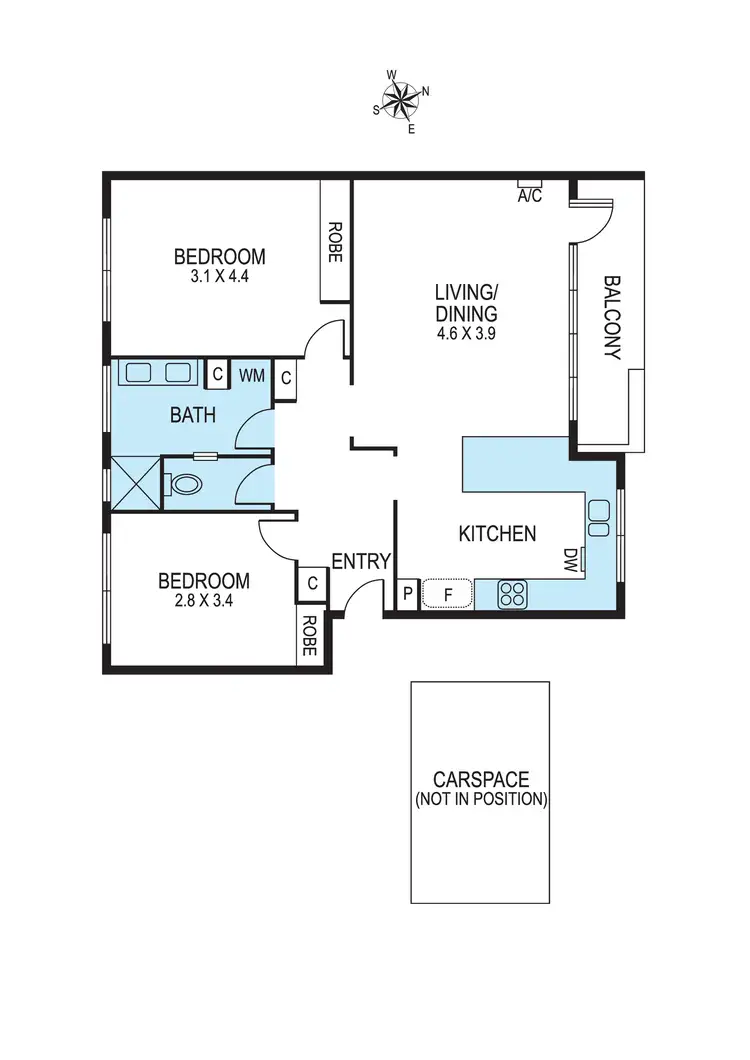 Floorplan of Homely apartment listing, 12/58 Sutherland Road, Armadale VIC 3143