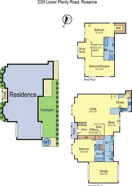Floorplan of Homely house listing, 2/24 Lower Plenty Road, Rosanna VIC 3084