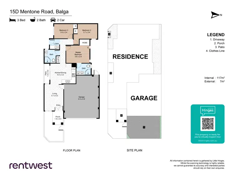 Floorplan of Homely villa listing, 15D Mentone Rd, Balga WA 6061