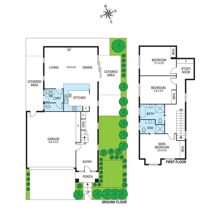 Floorplan of Homely townhouse listing, 1a Rowland Street, Bentleigh East VIC 3165