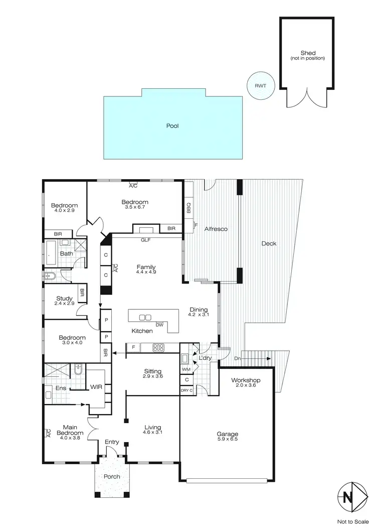Floorplan of Homely house listing, 13 Orbost Drive, Miners Rest VIC 3352