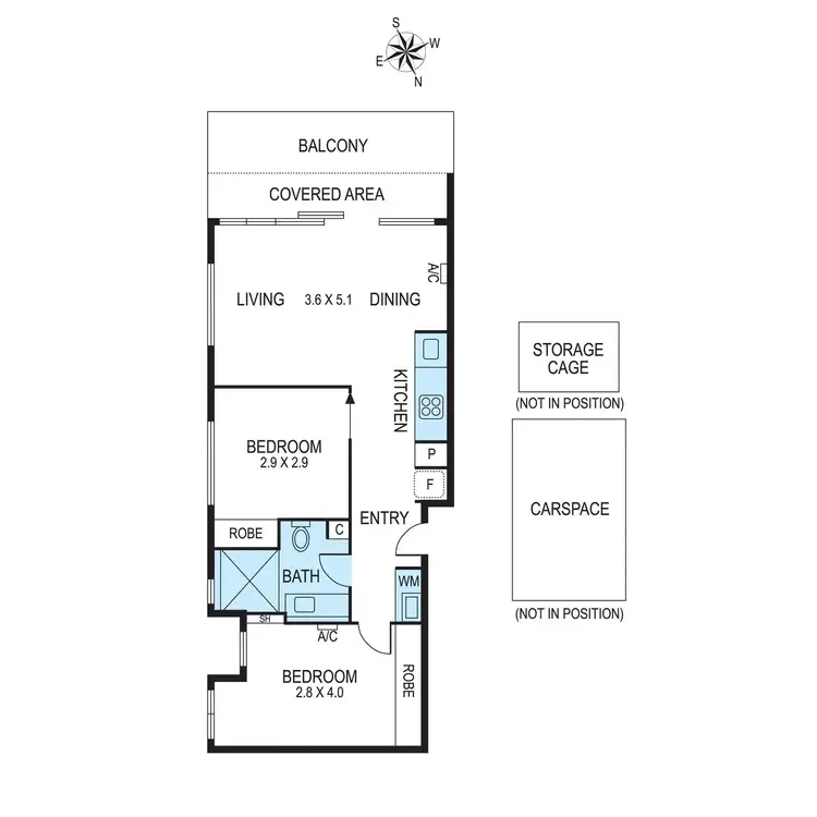 Floorplan of Homely apartment listing, 503/2 Morton Avenue, Carnegie VIC 3163