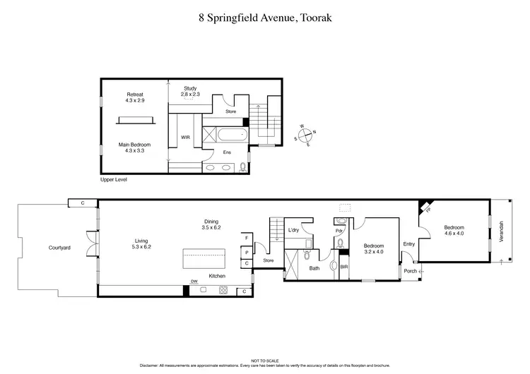 Floorplan of Homely house listing, 8 Springfield Avenue, Toorak VIC 3142