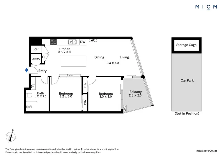 Floorplan of Homely apartment listing, 1103/677 La Trobe Street, Docklands VIC 3008