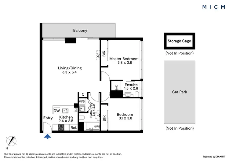 Floorplan of Homely apartment listing, 297/88 Kavanagh Street, Southbank VIC 3006