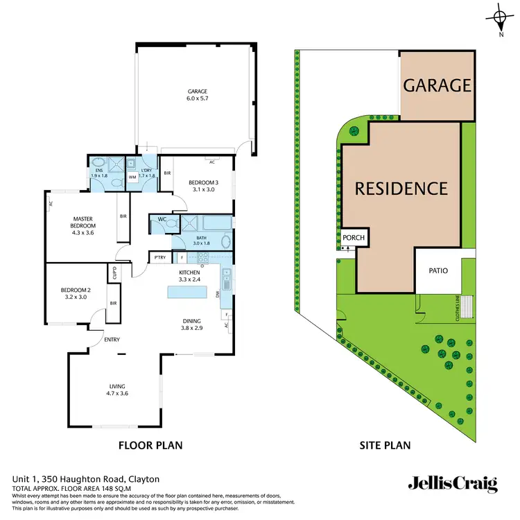 Floorplan of Homely unit listing, 1/350 Haughton Road, Clayton VIC 3168