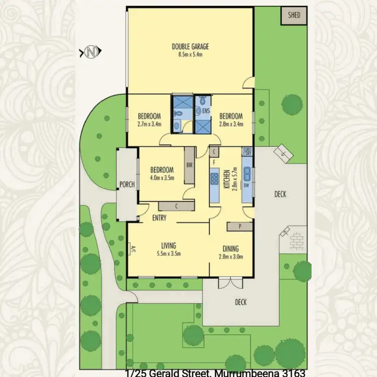 Floorplan of Homely house listing, 1/25 Gerald St, Murrumbeena VIC 3163