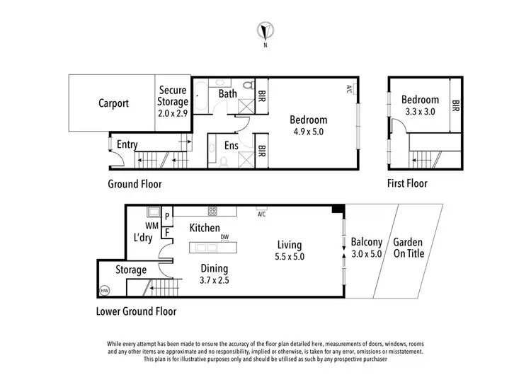 Floorplan of Homely townhouse listing, 5/139 Bond Street, Ivanhoe VIC 3079