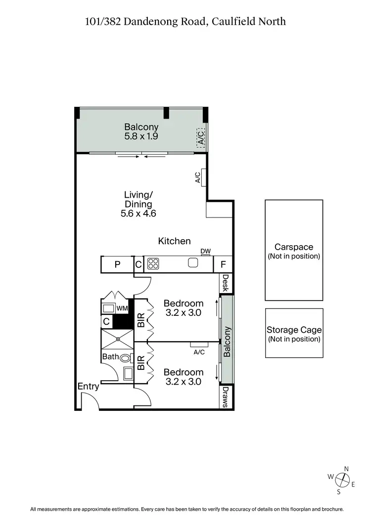 Floorplan of Homely apartment listing, 101/382 Dandenong Road, Caulfield North VIC 3161