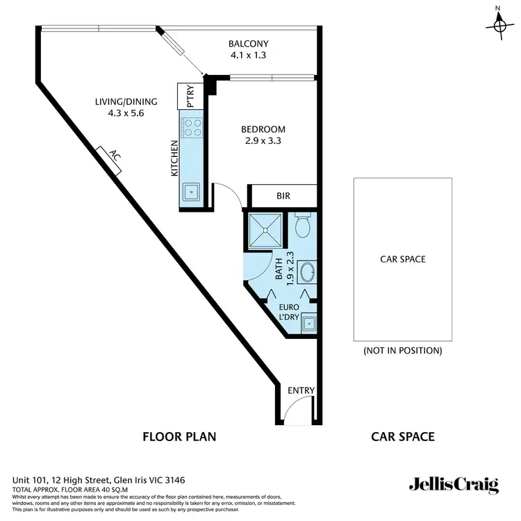 Floorplan of Homely apartment listing, 101/10-12 High Street, Glen Iris VIC 3146