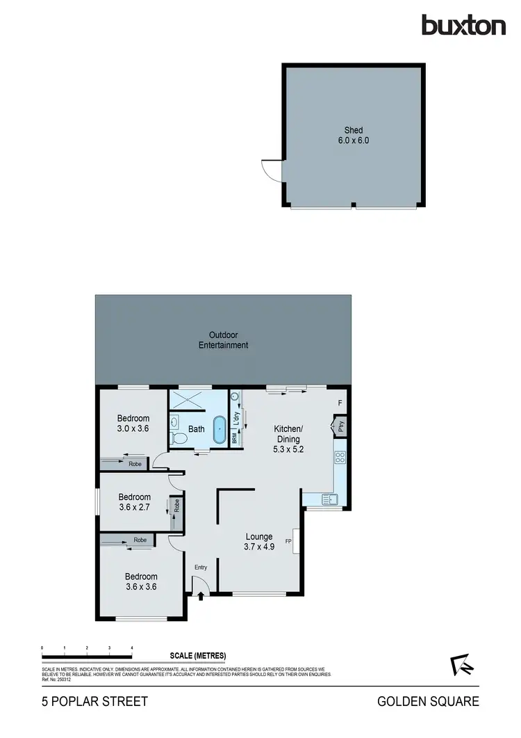 Floorplan of Homely house listing, 5 Poplar Street, Golden Square VIC 3555