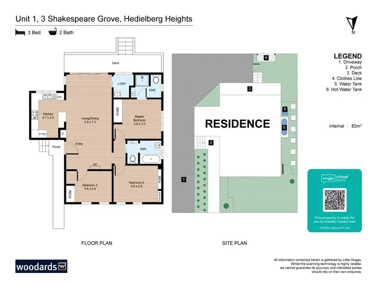 Floorplan of Homely unit listing, 1/3 Shakespeare Grove, Heidelberg Heights VIC 3081