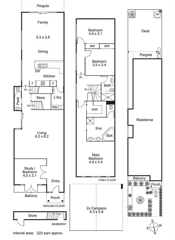 Floorplan of Homely townhouse listing, 1/190-194 North Road, Brighton East VIC 3187