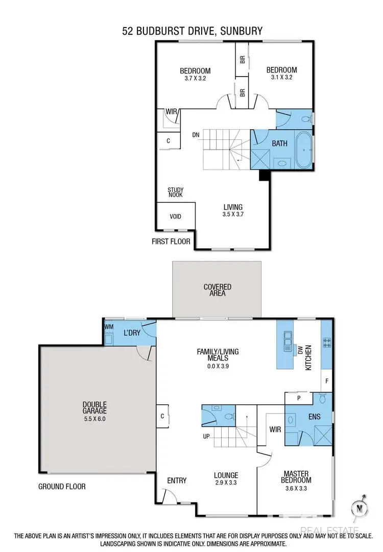 Floorplan of Homely house listing, 52 Budburst Drive, Sunbury VIC 3429