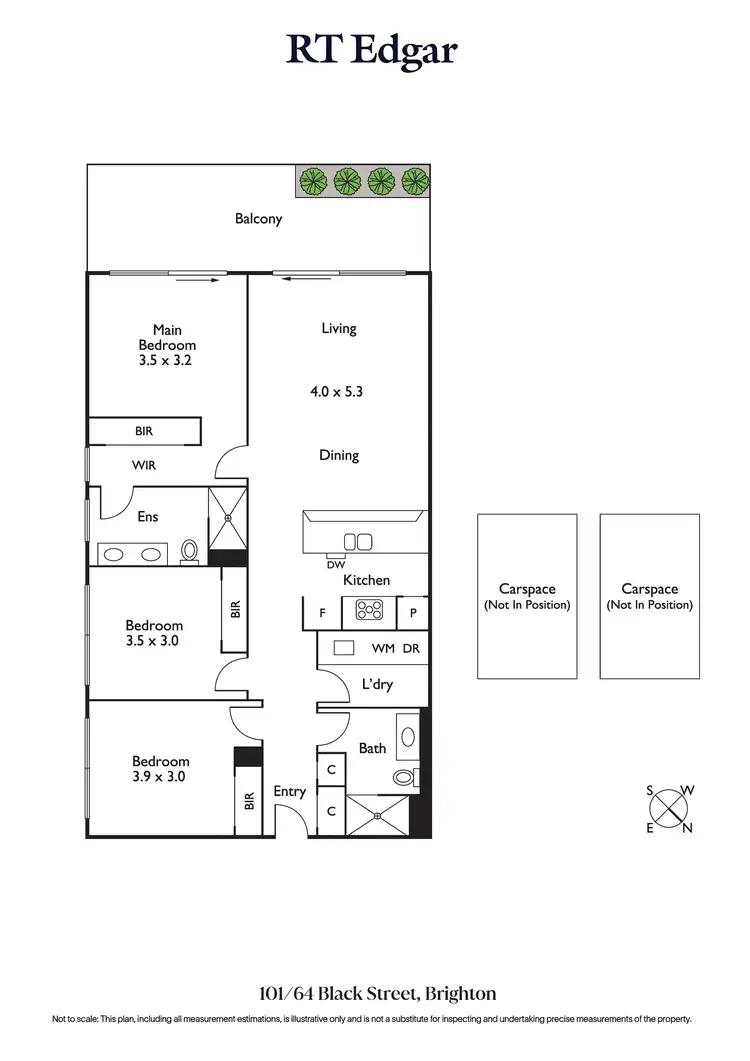 Floorplan of Homely apartment listing, 101/64 Black Street, Brighton VIC 3186