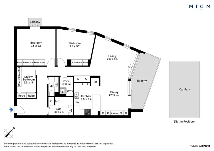 Floorplan of Homely apartment listing, 12/1 Riverside Quay, Southbank VIC 3006