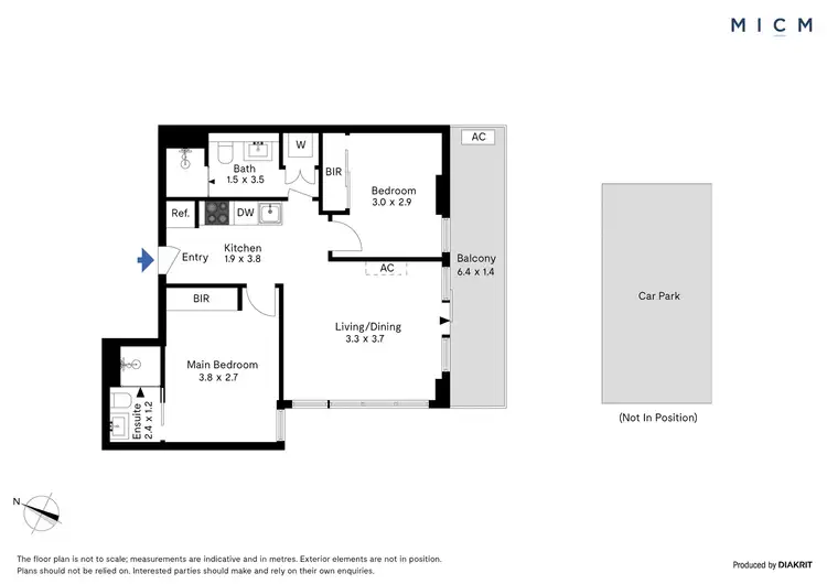 Floorplan of Homely apartment listing, 3108/57-61 City Road, Southbank VIC 3006