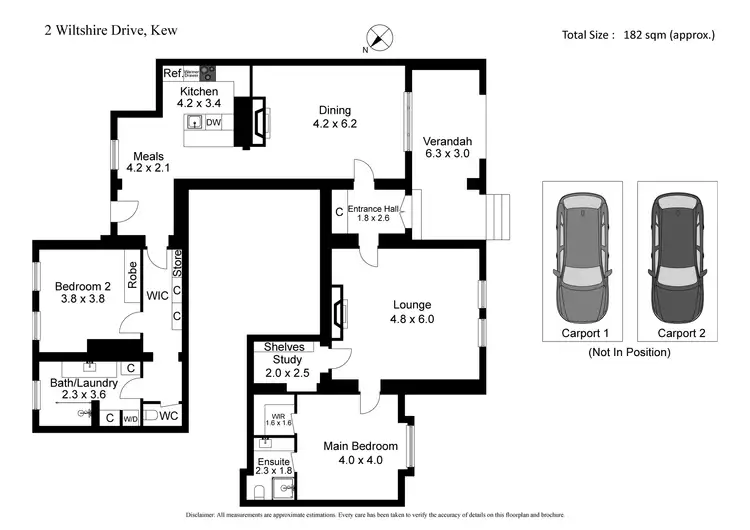 Floorplan of Homely apartment listing, 2 Wiltshire Drive, Kew VIC 3101