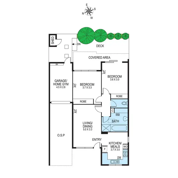 Floorplan of Homely unit listing, 5/13 Kelly Avenue, Hampton East VIC 3188