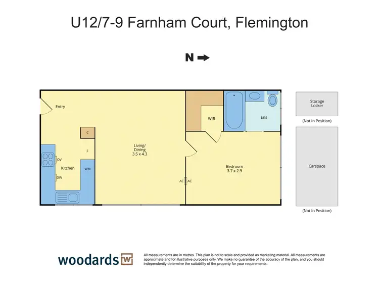 Floorplan of Homely apartment listing, 12/7-9 Farnham Court, Flemington VIC 3031